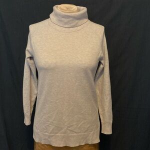 HWOKEFEIYU Acrylic Blend Long Sleeve‎ Gray Relaxed Turtleneck Sweater